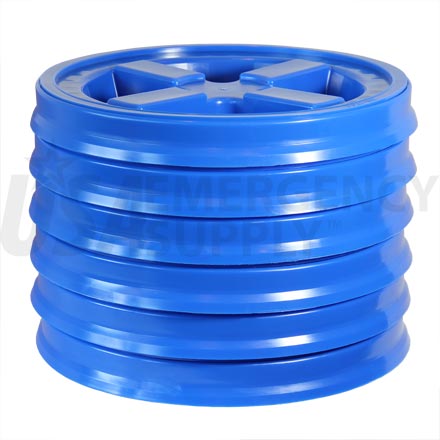 Food Storage Lids - Twister Seal Lid - Blue - Six (6) Pak