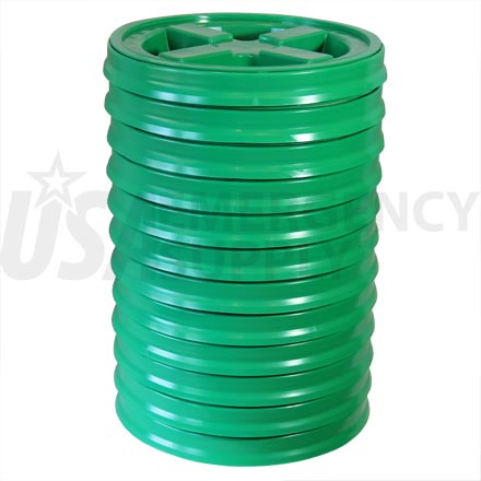 Food Storage Lids - Twister Seal Lid - Green - Twelve (12) Pak - 1 case