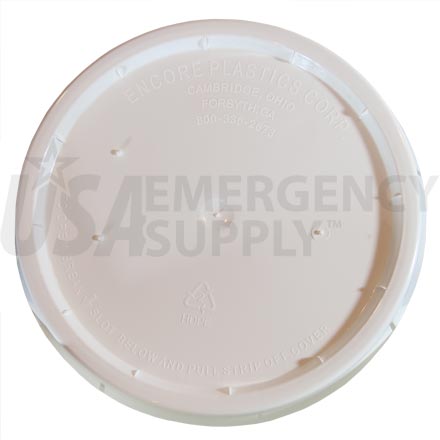 Extra White Standard Lid with Rubber Gasket for Food Storage Buckets