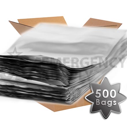 CASE - Mylar Bags - Mylar Food Storage Bag with Ziplock 10in. x 14in. X 4in. (5 mils thick) - 1 case (500 bags)