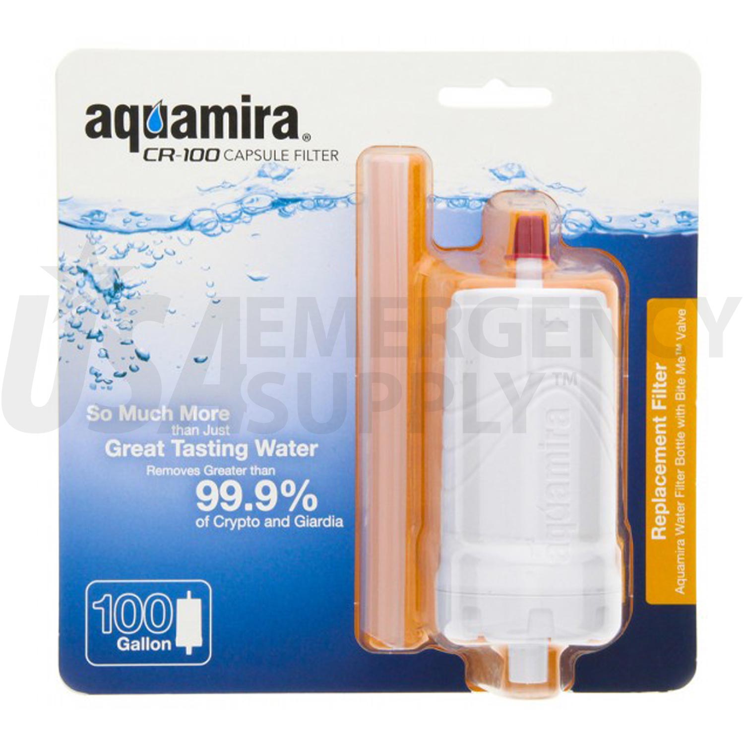Aquamira Water Bottle Replacement Filter Cr 100 USA Emergency Supply