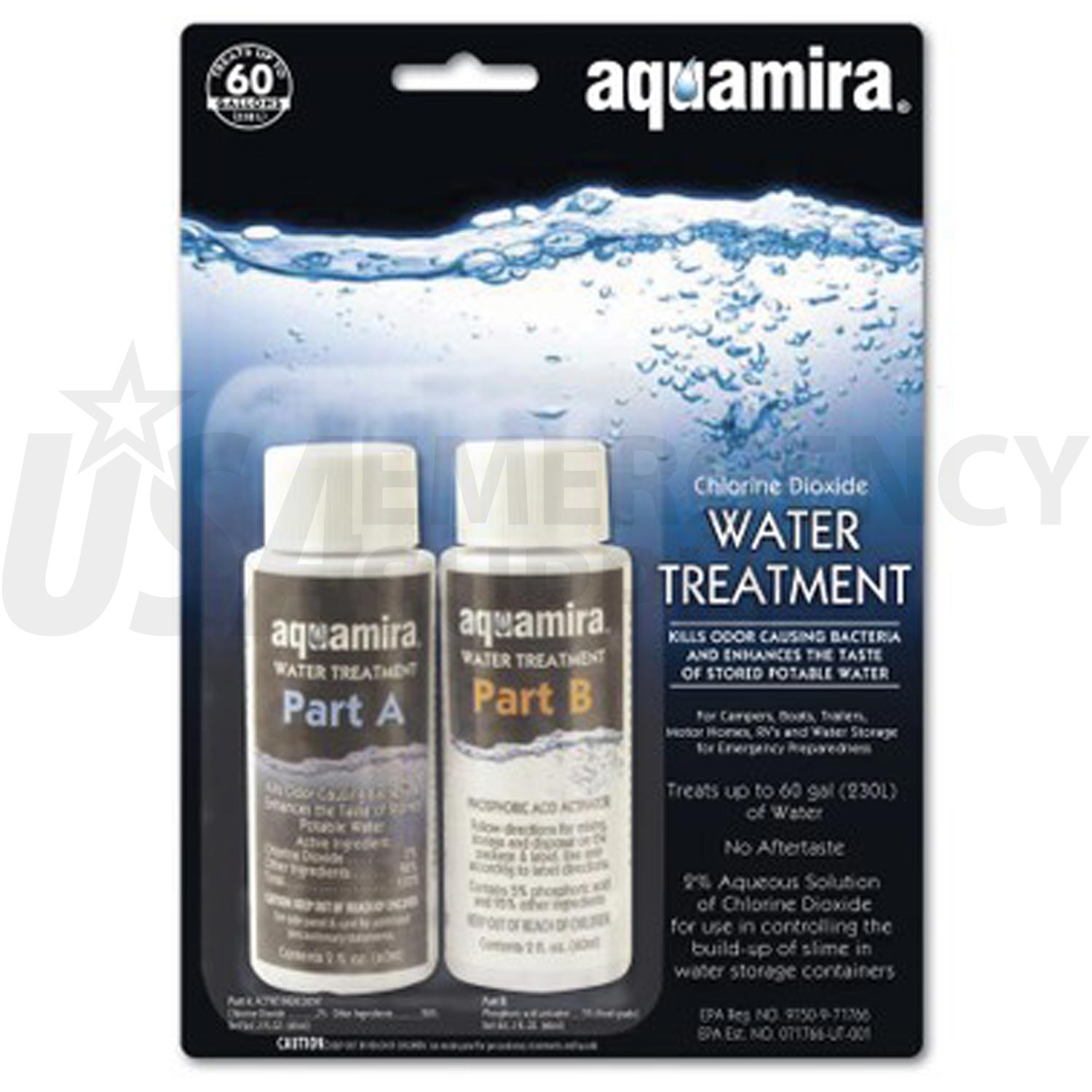 Aquamira Water Treatment Drops 2 Oz | USA Emergency Supply