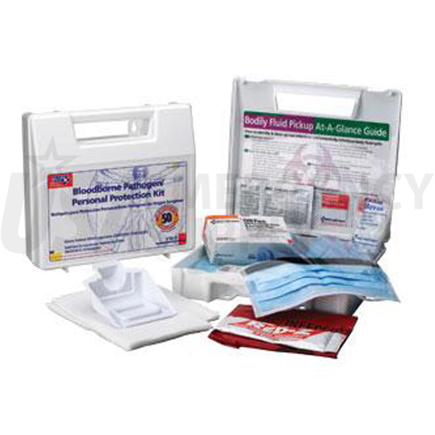 Bloodborne Pathogen Personal Protection Kit With 6 Piece Cpr Pack USA Emergency Supply