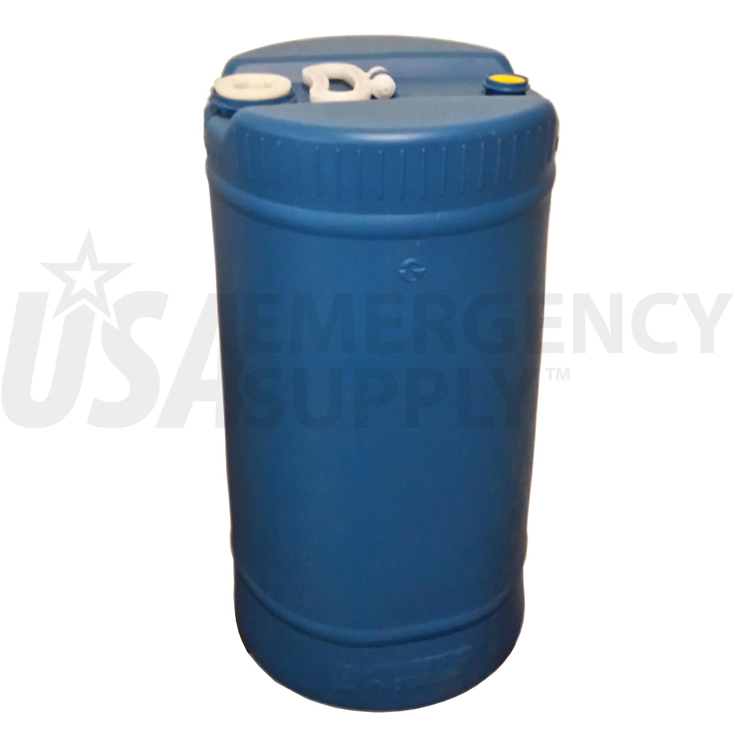 Blue Plastic 15 Gallon Barrel 14 x 26 tank water storage.