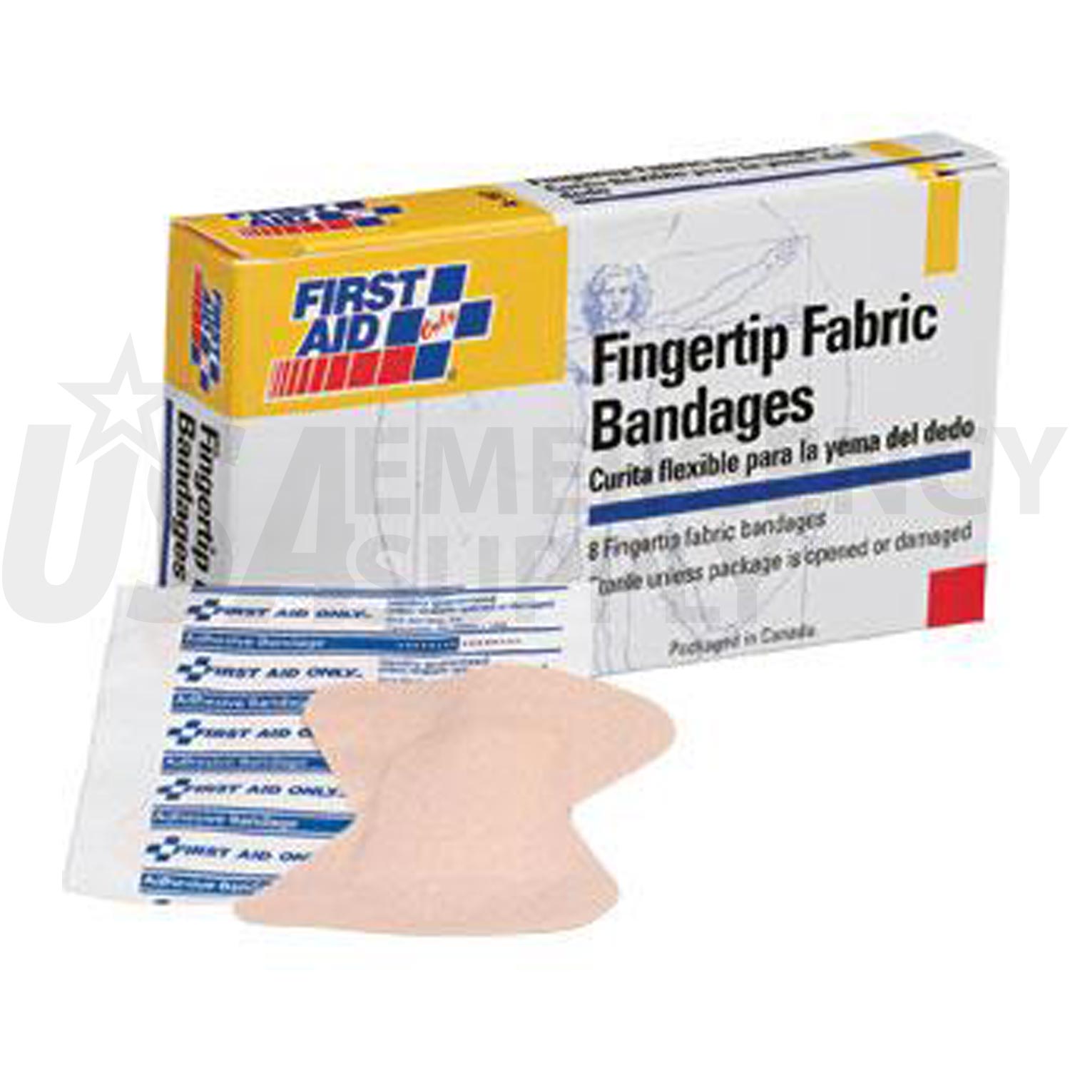 Fingertip Bandage Large Fabric 8 Per Box USA Emergency Supply