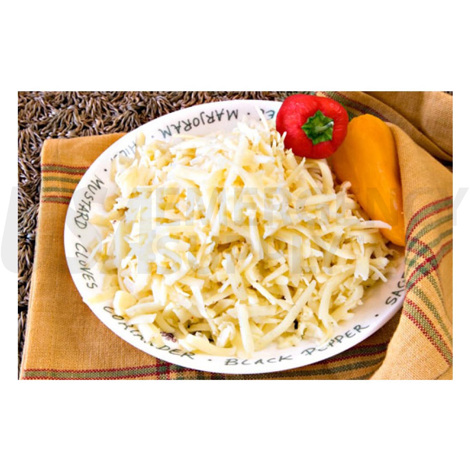 Freeze Dried Monterey Jack Cheese Rainy Day Foods Number 2.5 Can USA