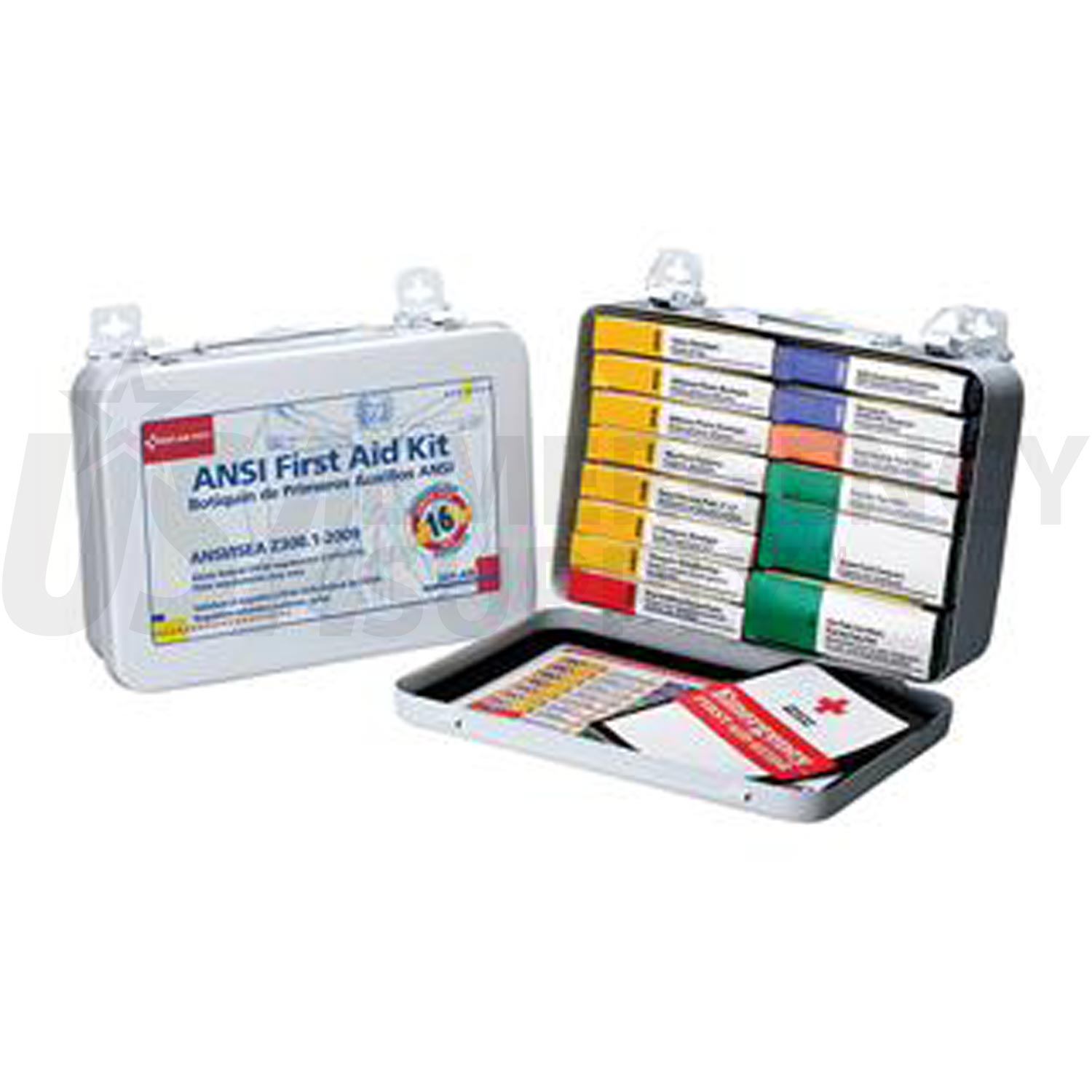 Unitized First Aid Kit Ansi 16 Unit Metal Case With Gasket USA