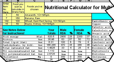 Calorie Count Diet Calculator