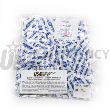 Food Storage Oxygen Absorbers D100 (100cc) 100 count