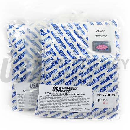 Food Storage Oxygen Absorbers D2000 (2000cc) 20 count