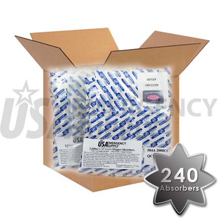 CASE - Food Storage Oxygen Absorbers D2000 (2000cc) - 1 case