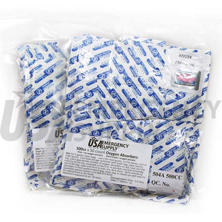 Food Storage Oxygen Absorbers D500 (500cc) 100 count
