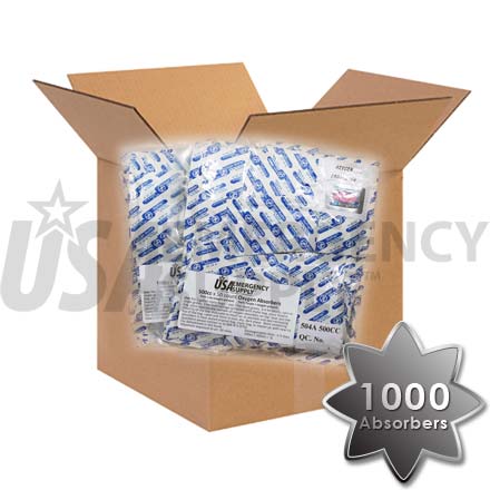 CASE - Food Storage Oxygen Absorbers D500 (500cc) - 1 case