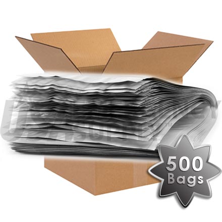 CASE - Mylar Bags - Mylar Food Storage Bag with Ziplock 8in. x 12in. X 4in. (5 mils thick) - 1 case (500 bags)
