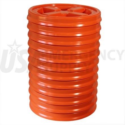 Food Storage Lids - Twister Seal Lid - Orange - Twelve (12) Pak - 1 case